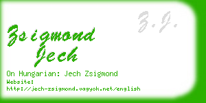 zsigmond jech business card